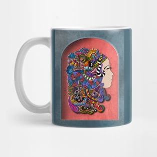 Woman with stories in her hair Mug